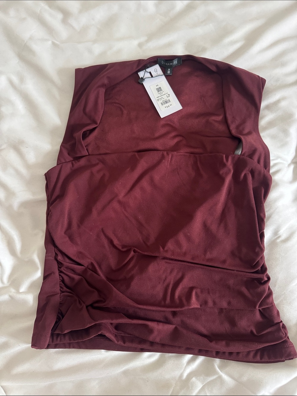 Dynamite Wine Red Sleeveless Camisole